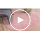 Moderne vaske tæppe LINDO cirkel lyserød, skridsikkert, pjusket