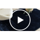 Tæppe VISCO mørkeblå 10 plys, IMITATION AF KANINPELS